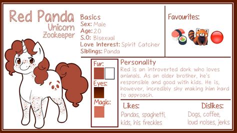 Mlp Oc Red Panda Reference Sheet By Candycornchan On Deviantart