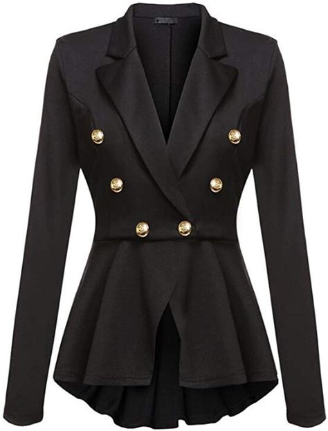 Blazer Womens Elegant Business Office Slim Fit Dovetail Suit Simple