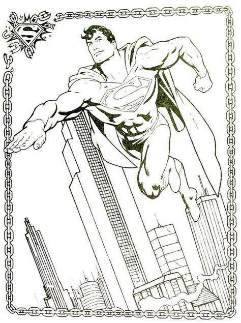 Superman printable coloring book page for kids | Printable coloring