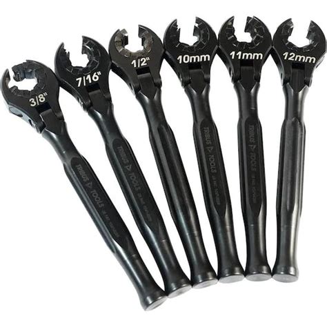 Tribus Tools Sae And Metric Ratcheting Wrench Set 6 Piece