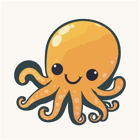 Premium Vector Cute Octopus Cartoon Style