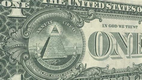 The All Seeing Eye On The Back Of The Us Dollar Bill Glows And Emits