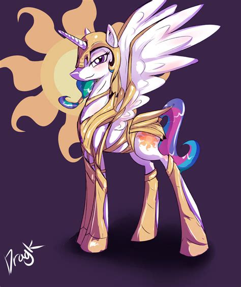 Celestia Wearing A Sexy Armor By Dragk On Deviantart