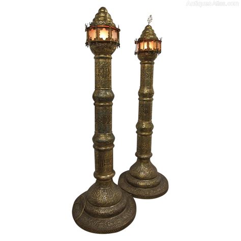 Offered in a variety of wood finishes and designs. Antiques Atlas - Large Pair Of Brass Floor Standing Lamps