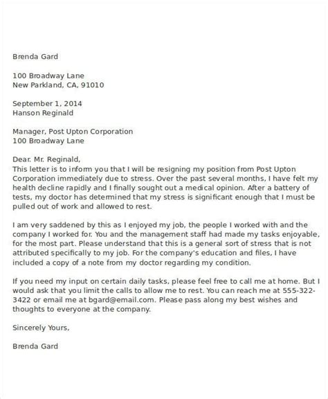 Resignation Letter Template Health Reasons The Modern Rules Of