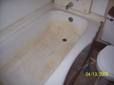 How do you clean enamel bath which has limescale and general staining? Yellow Stains on an Old Porcelain Tub | ThriftyFun
