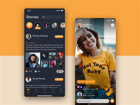 Video Streaming Screen Social Mobile Ui Concept Uplabs