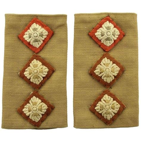 Ww2 British Army Officers Cloth Slip On Epaulette Insignia Pips Pair