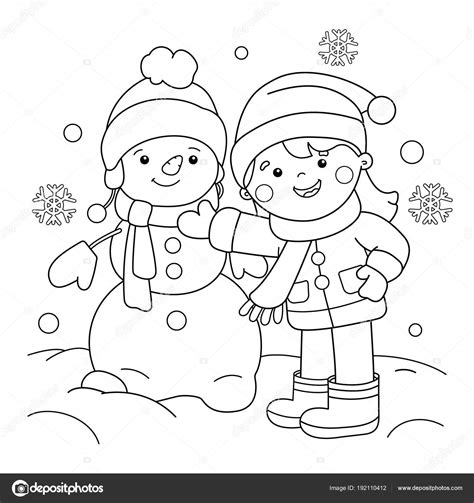 Imagenes Para Colorear De Las Vacaciones De Invierno - Impresion gratuita