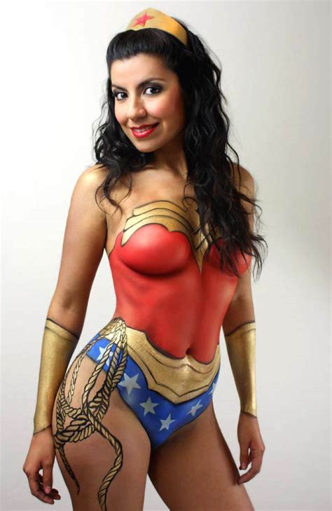 Cool Wonder Woman Body Paint