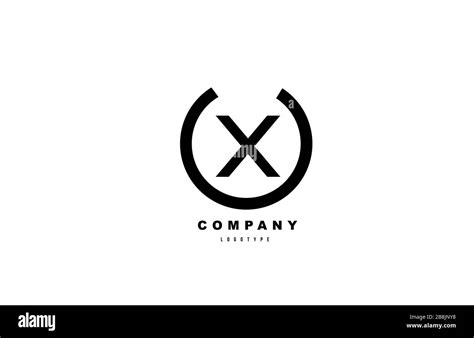 Simple X Black And White Letter Logo Alphabet Icon Design For Company