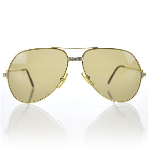 Cartier Vintage Aviator Vendome Santos Sunglasses 31817