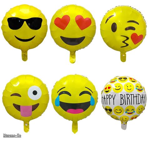 50pcslot 18inches Expression Emoji Foil Balloons For Birthday Party