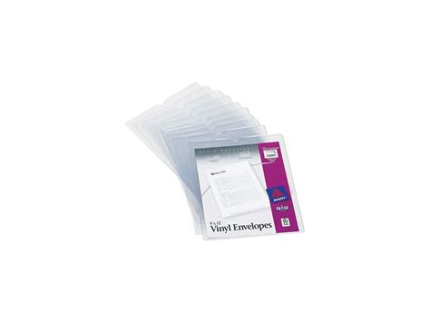 Avery 74804 Vinyl Envelopes 9 X 12 10 Envelopes Clear 74804