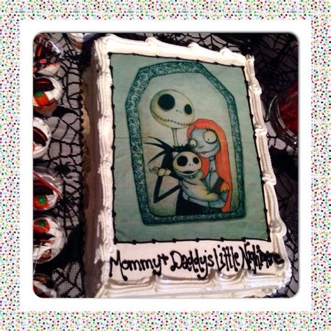 Baby shower christmas decorations don't need to be complicated with all the glitter and complicated designs. Nightmare Before Christmas Baby Shower Cake | Christmas ...