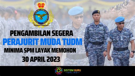 Pengambilan Segera Tentera Udara Diraja Malaysia Tudm April 2023