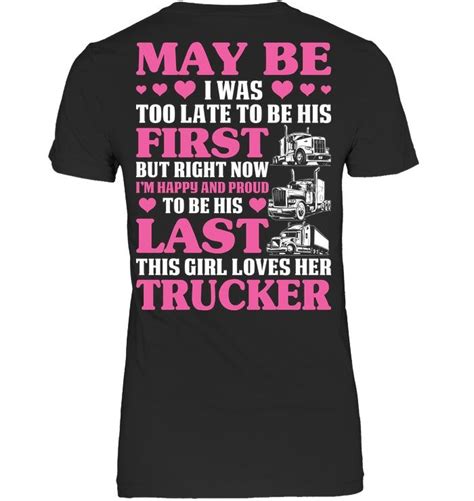 Girl Loves Her Truckers Proud Trucker T Shirts For Trucker Gift For