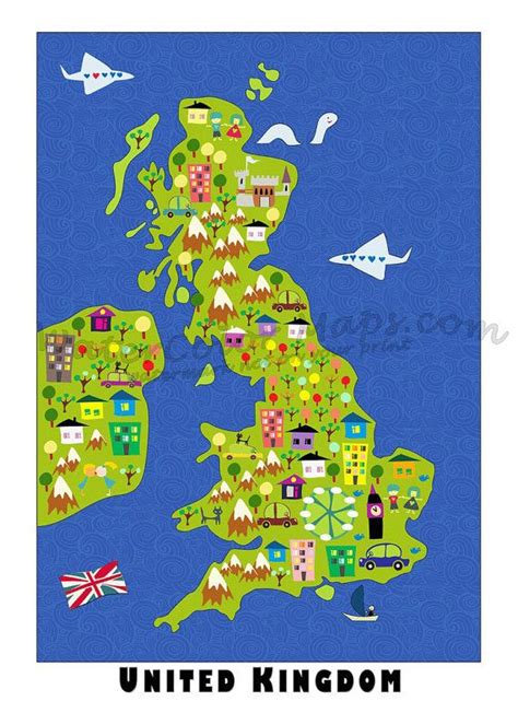 Kids Maps United Kingdom Map Childrens Maps Map Of United Kingdom