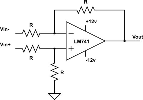 Op Amp Differential Amplifier Circuit For Inputs Greater Than Positive