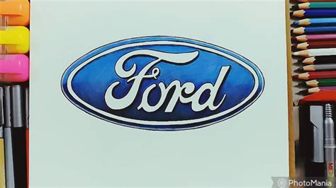 How To Draw The Ford Logo Rabia Drawing Art Youtube