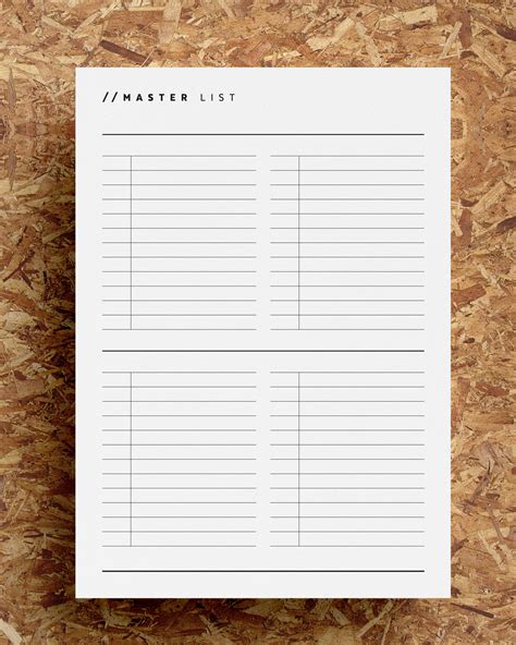 Calendars And Planners Paper Minimalist To Do List Checklist Instant