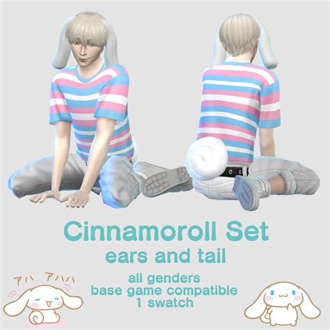 Sims 4 Cinnamoroll Set Ears And Tail All Genders Teen The Sims Game