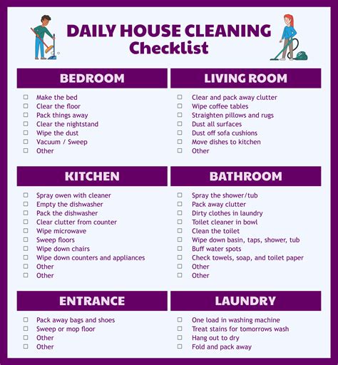 Printable House Cleaning Checklist Printable Cleaning Checklist Hot Sex Picture