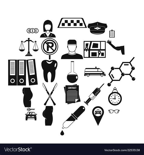 Business Career Icons Set Isometric Style Vector Image