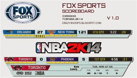 This is your new home to enjoy live nba streams free. NBA 2k14 Custom Scoreboard Patches Download : FOX Sports ...