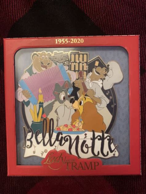 Disney Lady And The Tramp Bella Notte Jumbo Pin Le 2000 In Hand Ebay