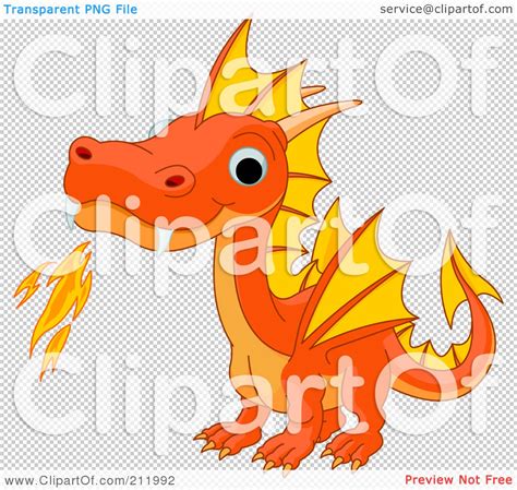 Royalty Free Rf Clipart Illustration Of A Cute Orange Baby Dragon