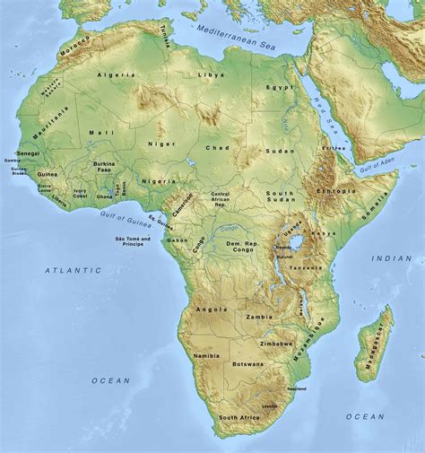Podrobná Mapa Afriky Chorvatsko Mapa