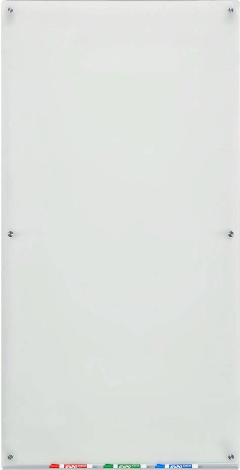 Frosted Glass Dry Erase Board With Aluminum Marker Tray Non Magnetic Audio Visual Direct