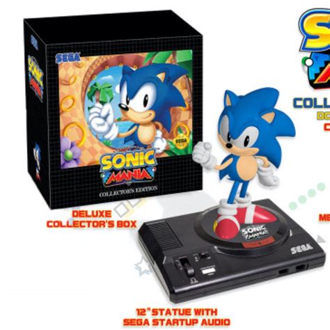 Sonic Mania Collector Edition Xbox One Statue Box Digital Game Code