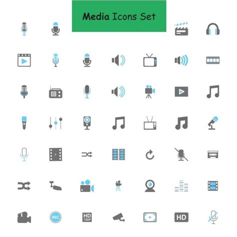 Free Vector Media Icon Set