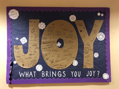 What Brings You Joy Ra Bulletin Board Christmas Bulletin Boards Ra Bulletin Boards School