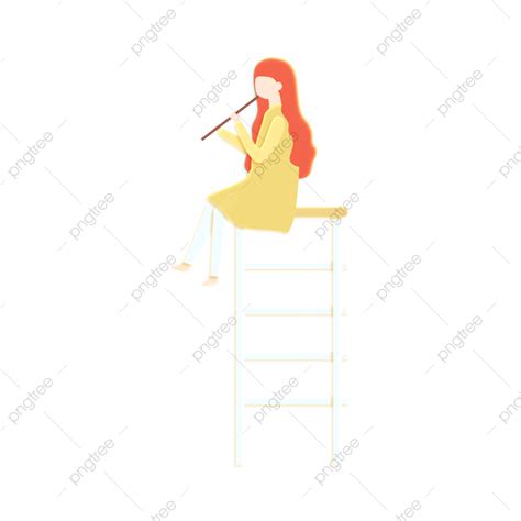 Free Pick White Transparent Beautiful Girl Playing The Flute Flute