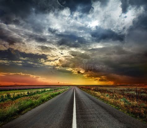 Open Road Stock Photo Image Of Russia Horizon Cloud 21027078