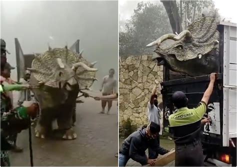 Jurassic World In Real Life Video Of Realistic Looking Triceratops Goes Viral In Indonesia