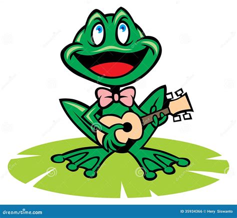 Singing Frog Royalty Free Stock Image Image 35934366