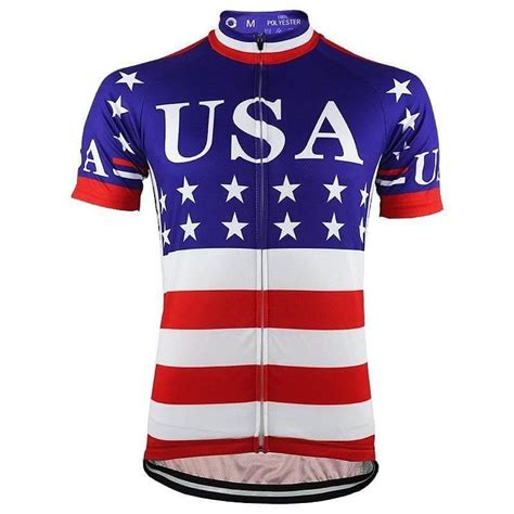 Usa Flag Cycling Jersey Short Sleeve Granny Gear