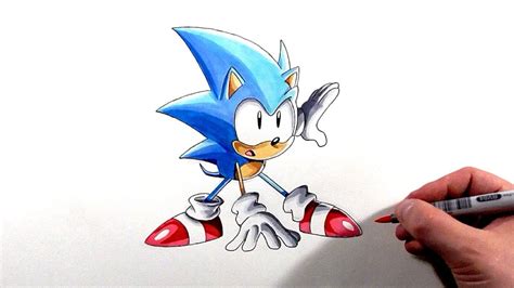 Drawing Sonic Crouch Pose Sonic Mania Adventures Youtube