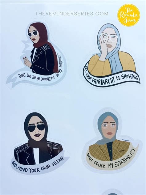 Hijabi Islamic Stickers Set Hijabi Laptop Stickers Radical Etsy