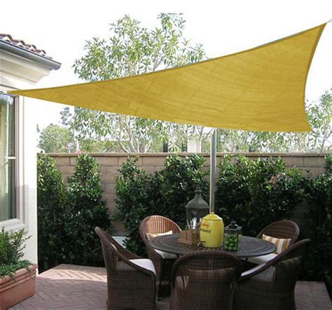 Outdoor shade sunscreen waterproof triangular uv sunshade sail. Outsunny 11.5' Triangle Sun Shade Sail Canopy - Sand