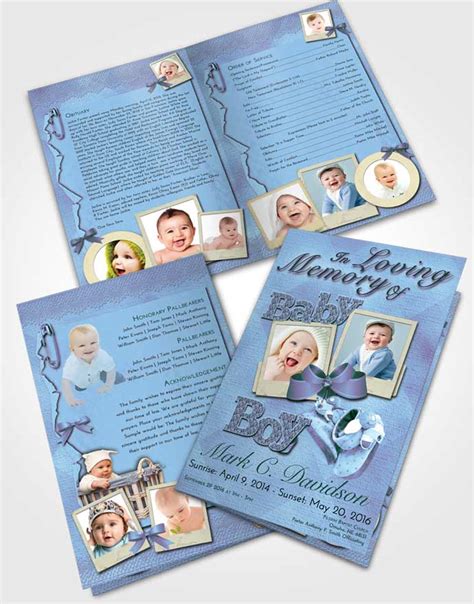 Baby Boy Baby Girl Funeral Program Templates Archives • Funeralparlour