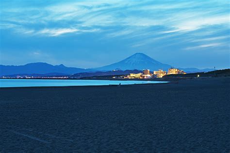 Chigasaki Beach And Mount Fuji Stock Photo Download Image Now Beach
