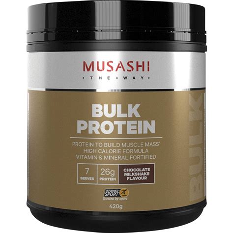 Musashi Bulk Protein Powder Chocolate Milkshake 420g Woolworths