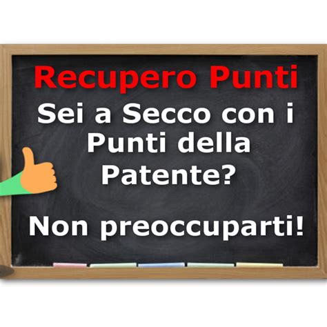 Recupero Punti Corso Per Patenti A B Autoscuole Sinergy