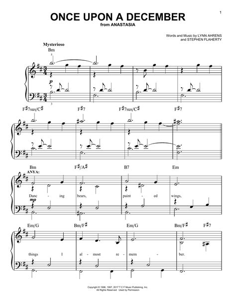 Once Upon A December (from Anastasia) Sheet Music | Stephen Flaherty