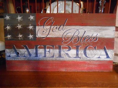 Sale God Bless America Signhand Painted Original Barnwood Etsy God